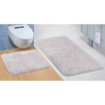 Komplet dywaników łazienkowych Micro szary, 60 x 100 cm, 60 x 50 cm