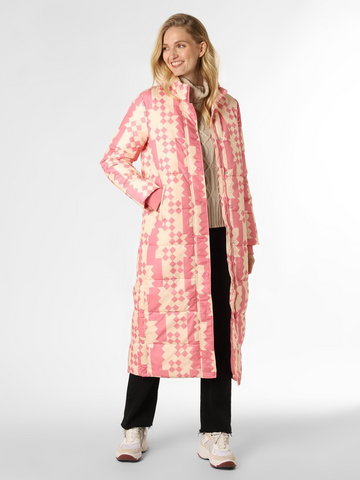 Aygill's - Damski płaszcz pikowany, różowy
