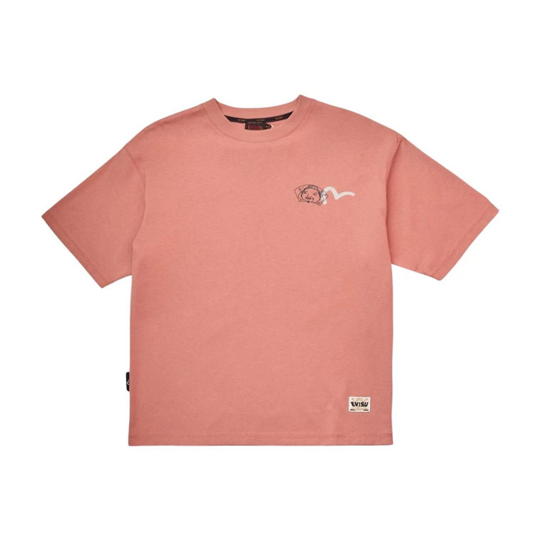 Różowa Godhead Polaroid T-Shirt Evisu