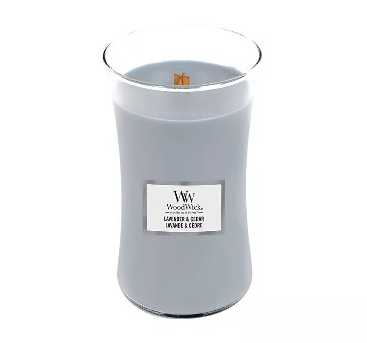 WOODWICK LARGE JAR CANDLE ŚWIECA ZAPACHOWA LAVENDER & CEDAR 610G