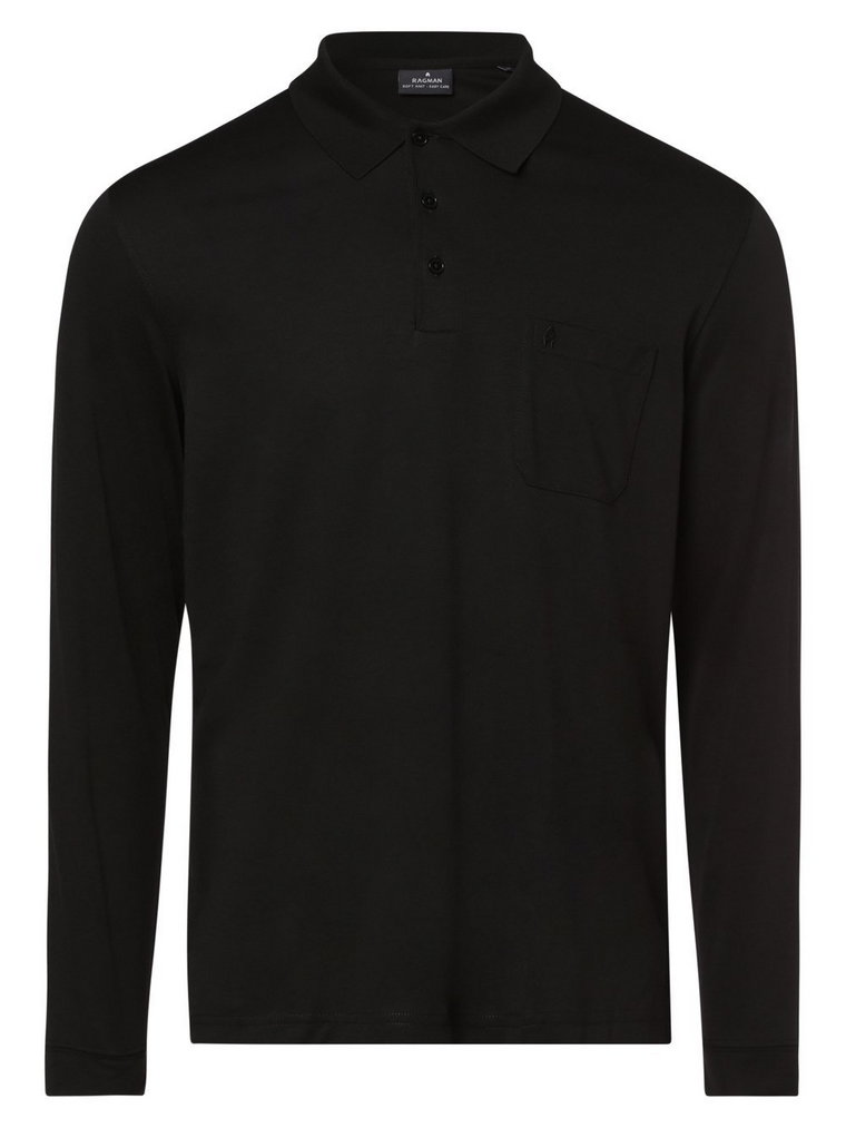 Ragman - Męska koszulka polo, czarny