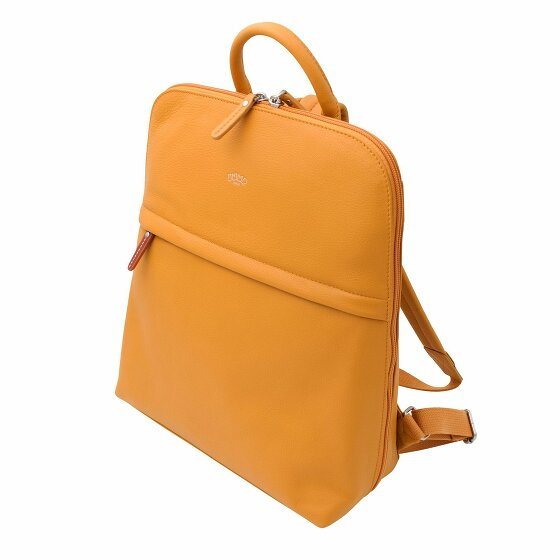Jump Skórzany plecak Uppsala z przegrodą na laptopa 34 cm curry