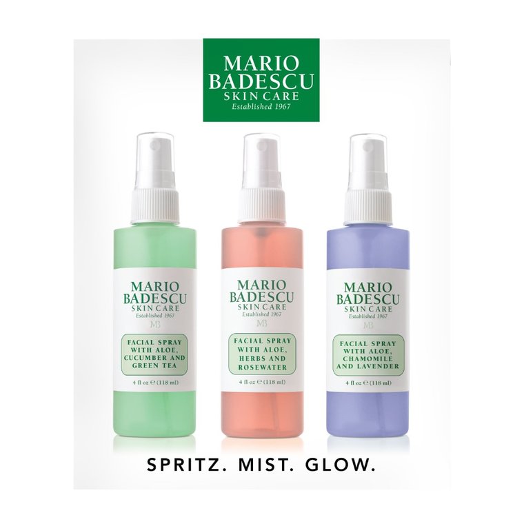 Mario Badescu Spritz. Mist. Glow. Zestaw mgiełek do twarzy