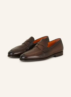 Santoni Penny Loafers braun