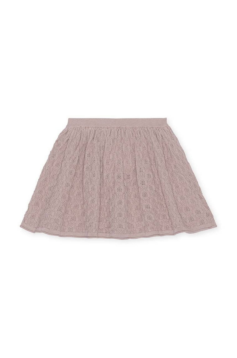 Konges Sløjd spódnica bawełniana dziecięca kolor różowy mini rozkloszowana