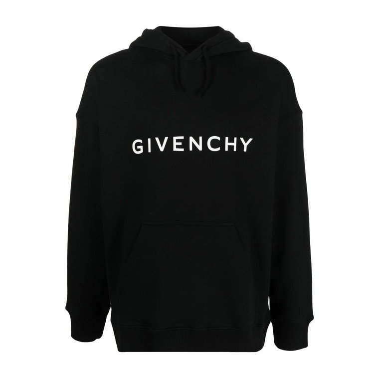 Czarny Bawełniany Sweter z Kapturem i Logo Givenchy