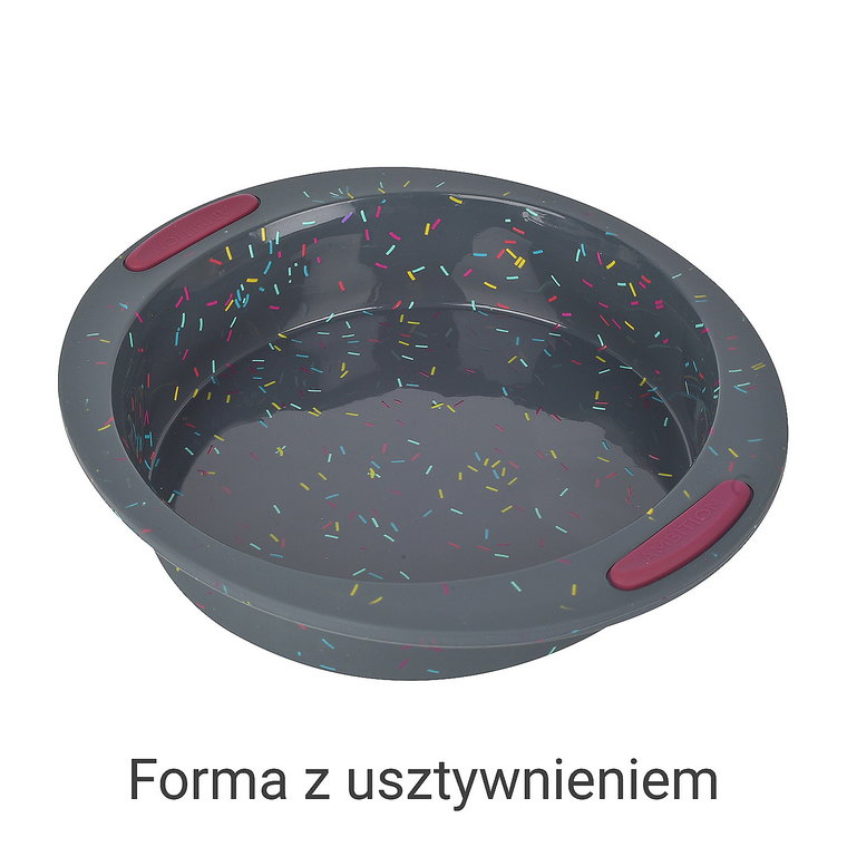 SILIKONOWA FORMA OKRĄGŁA Z USZTYWNIENIEM FELICE, CZARNA