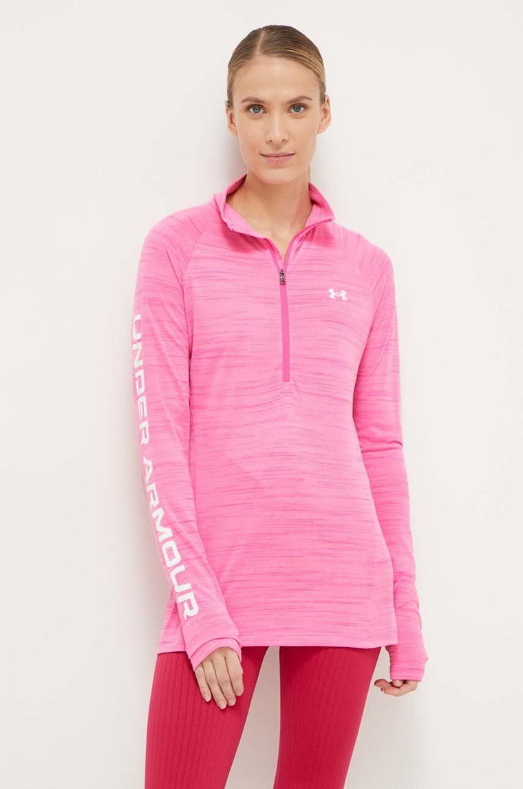 Under Armour bluza treningowa Evolved Core kolor różowy melanżowa