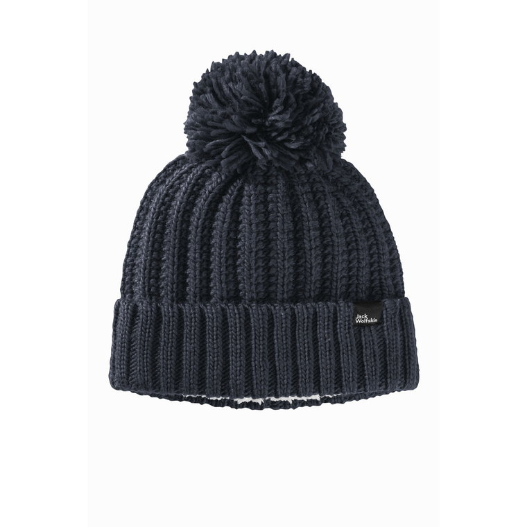 Czapka na zimę Jack Wolfskin HIGHLOFT KNIT BEANIE W night blue - S