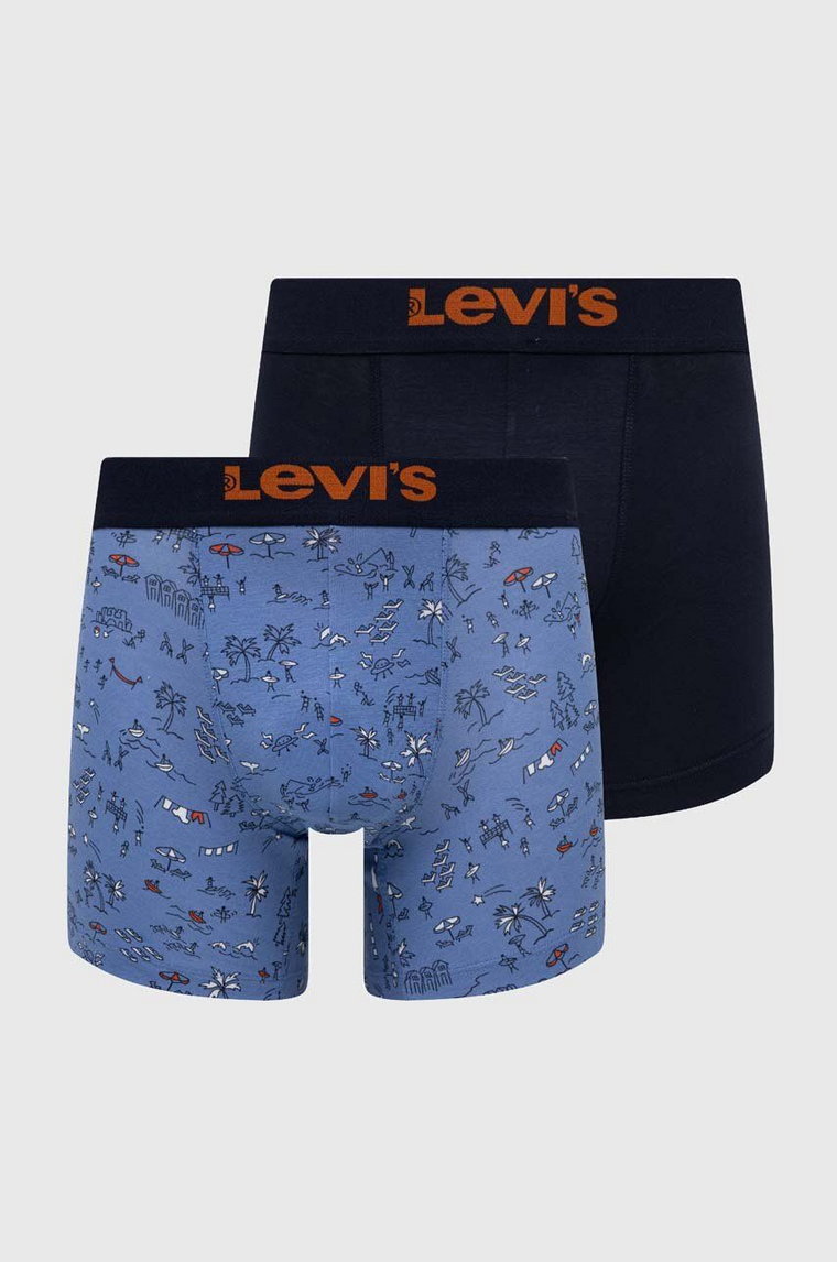 Levi's bokserki 2-pack męskie kolor niebieski