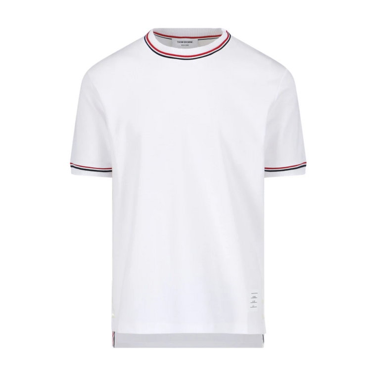 Białe koszulki i pola - Stylowa kolekcja Thom Browne