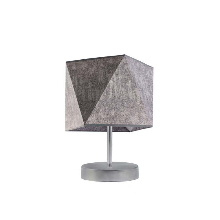 Lampka nocna LYSNE Pasadena, 60 W, E27, beton/srebrna, 30x23 cm