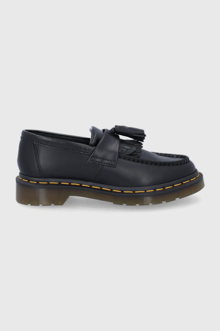 Dr. Martens Mokasyny skórzane Adrian Yellow Stitch kolor czarny 22209001-Black.Smoo