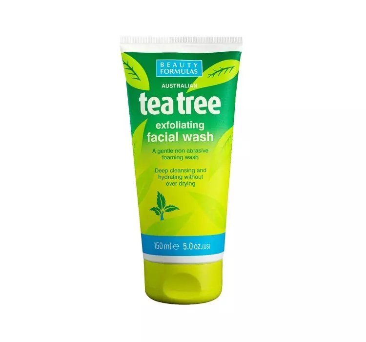 BEAUTY FORMULAS TEA TREE ZŁUSZCZAJĄCY ŻEL DO MYCIA TWARZY 150ML