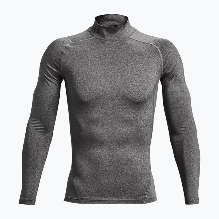 Longsleeve treningowy męski Under Armour HG Armour Comp Mock carbon heather/black | WYSYŁKA W 24H | 30 DNI NA ZWROT