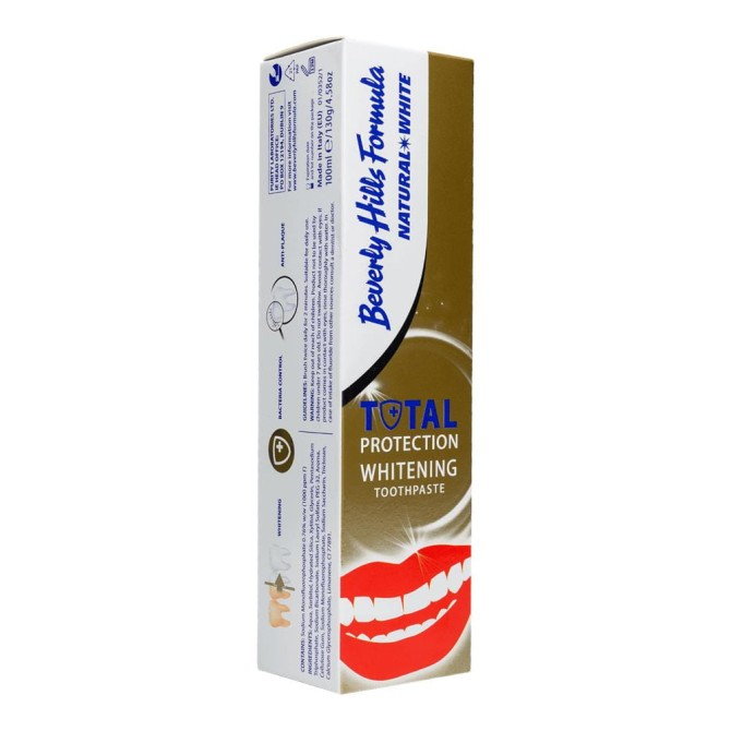 Beverly Hills Natural White Total Protection Teeth Whitening Toothpaste wybielająca pasta do zębów 100ml