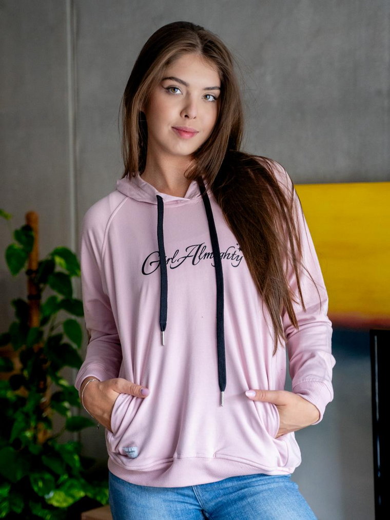 Bluza Z Kapturem Damska Różowa Young Almighty Girl