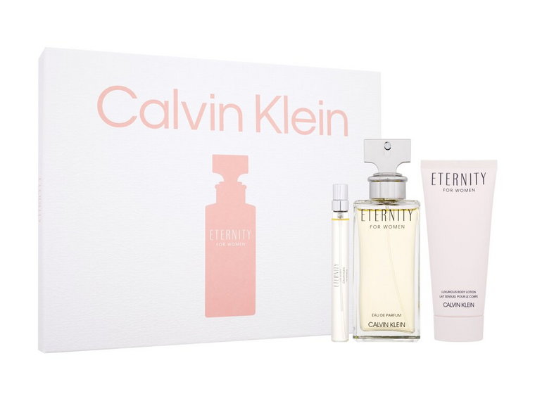 Calvin Klein Zestaw (Eternity woda perfumowana 100ml + Balsam do ciała 100ml + Eternity 10ml)