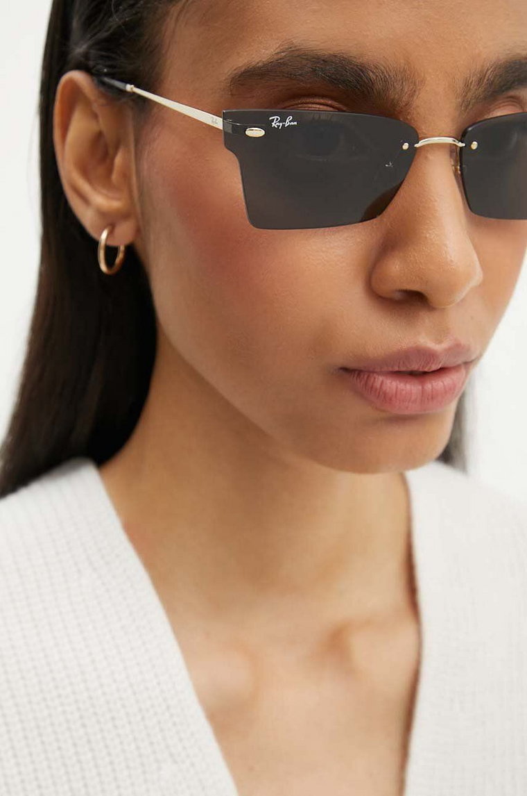 Ray-Ban okulary przeciwsłoneczne damskie kolor złoty
