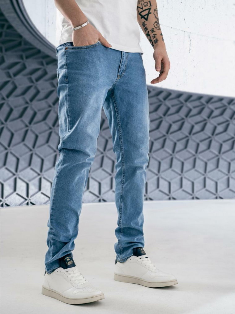 Spodnie Jeansowe Croll Pocket Stitch Regular 6356 Jasno Niebiskie