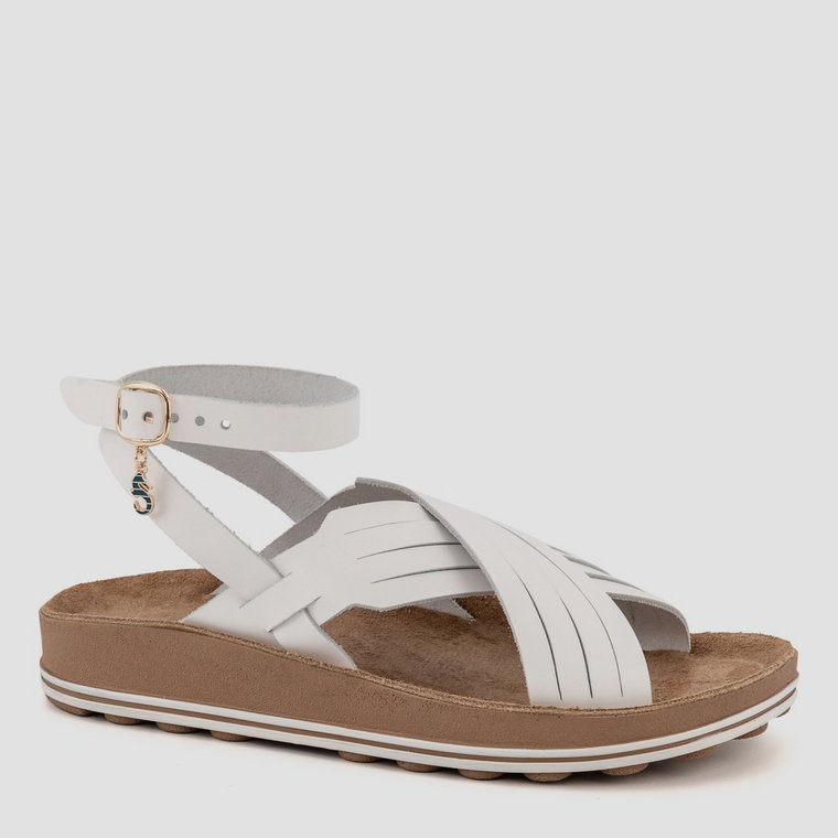 Sandały damskie skórzane Fantasy Sandals Emilia S334 39 Białe (5207200165231). Sandały codzienne i sportowe damskie