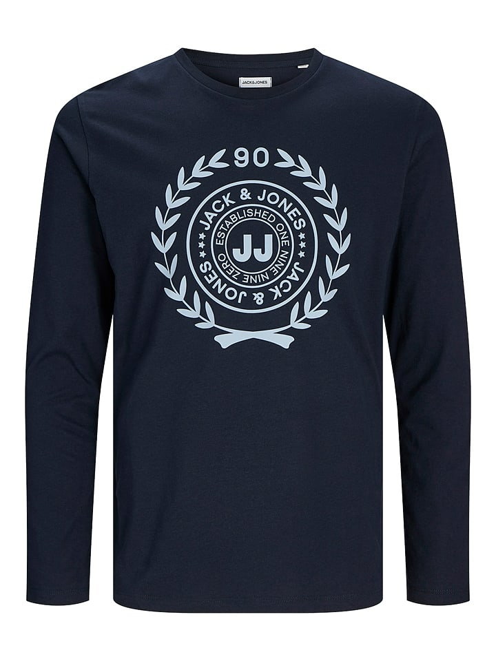 Jack & Jones Koszulka "Cathens" w kolorze granatowym