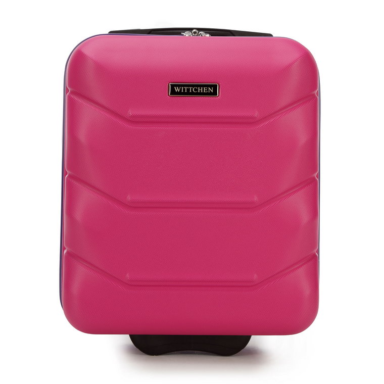 Walizka kabinowa z ABS-u ze żłobieniami różowo-fioletowa