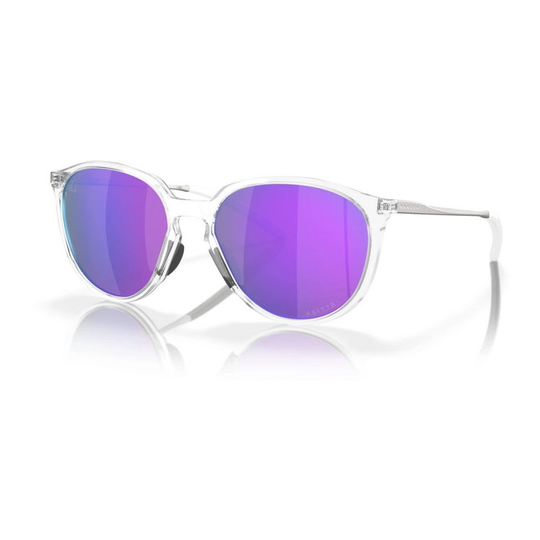 Białe Przezroczyste Okulary Przeciwsłoneczne z Prizm Fioletowy Oakley