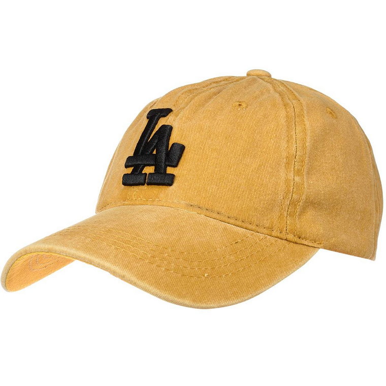 Żółta czapka z daszkiem baseballówka LA żółty, złoty