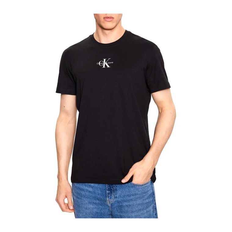 Czarne koszulki i pola z logo Calvin Klein