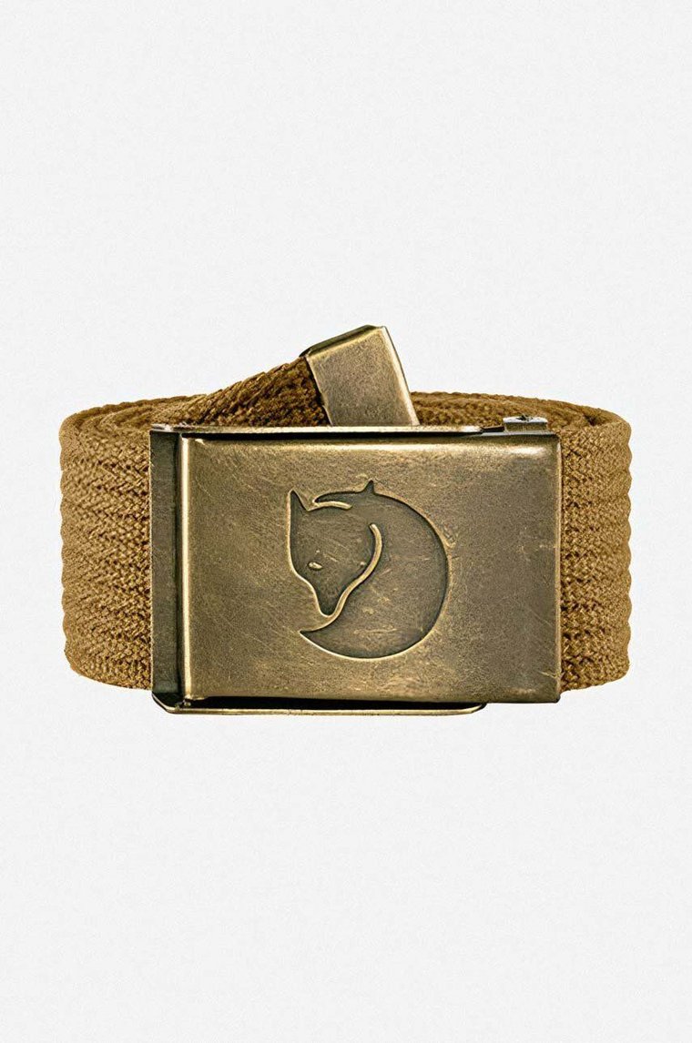 Fjallraven pasek Pasek Fjallraven Canvas Brass Belt F77297 232 kolor beżowy F77297.232-232