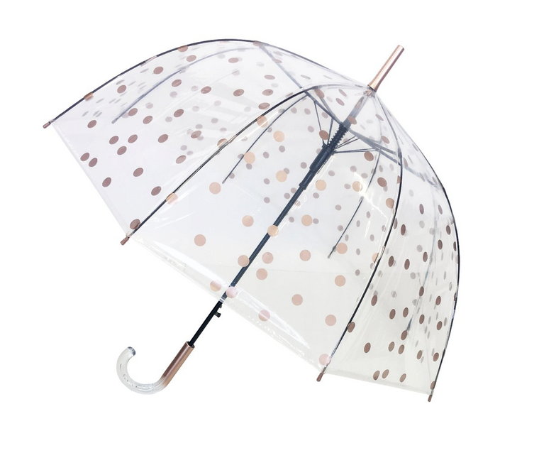 Smati, Parasol automatyczny, Złote grochy UBUL6060, 85 cm