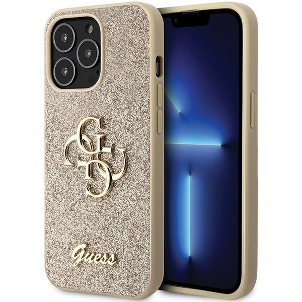 Guess GUHCP13XHG4SGD iPhone 13 Pro Max 6.7" złoty/gold hardcase Glitter Script Big 4G