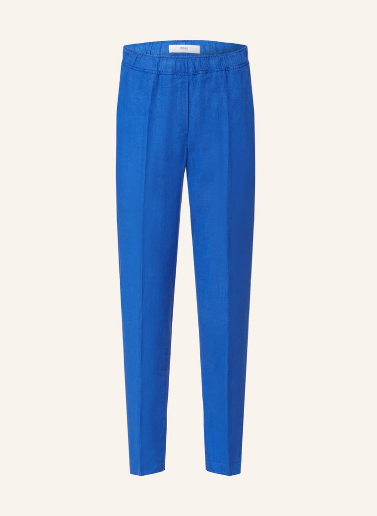 Brax Spodnie Z Lnu Style Maron blau