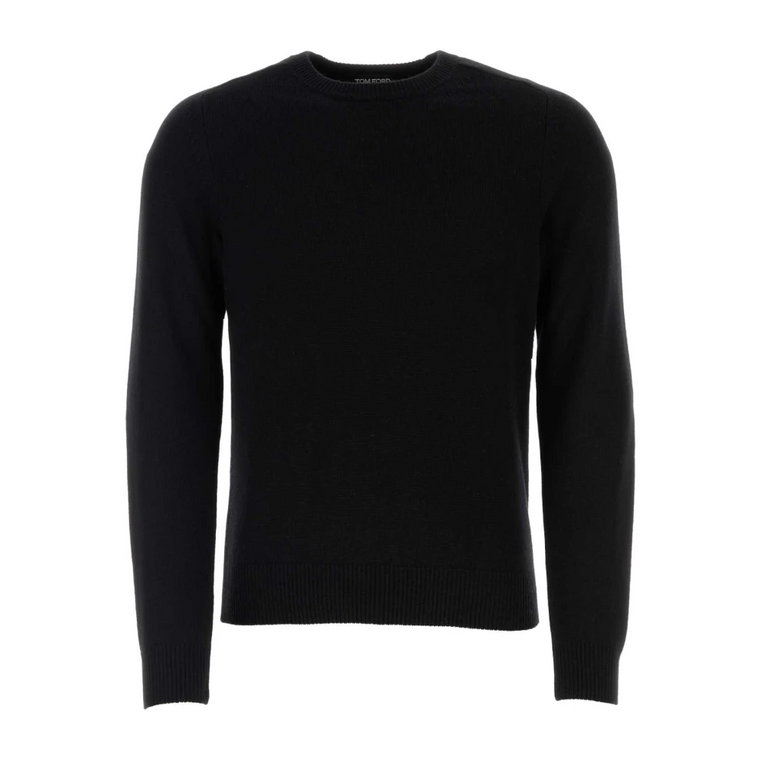 Wygodny i stylowy czarny sweter z kaszmiru Tom Ford