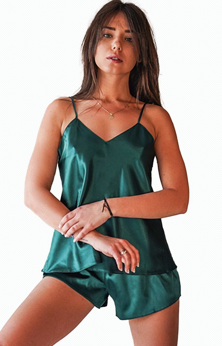 Karen piżama satynowa, Kolor zielony, Rozmiar XS, DKaren