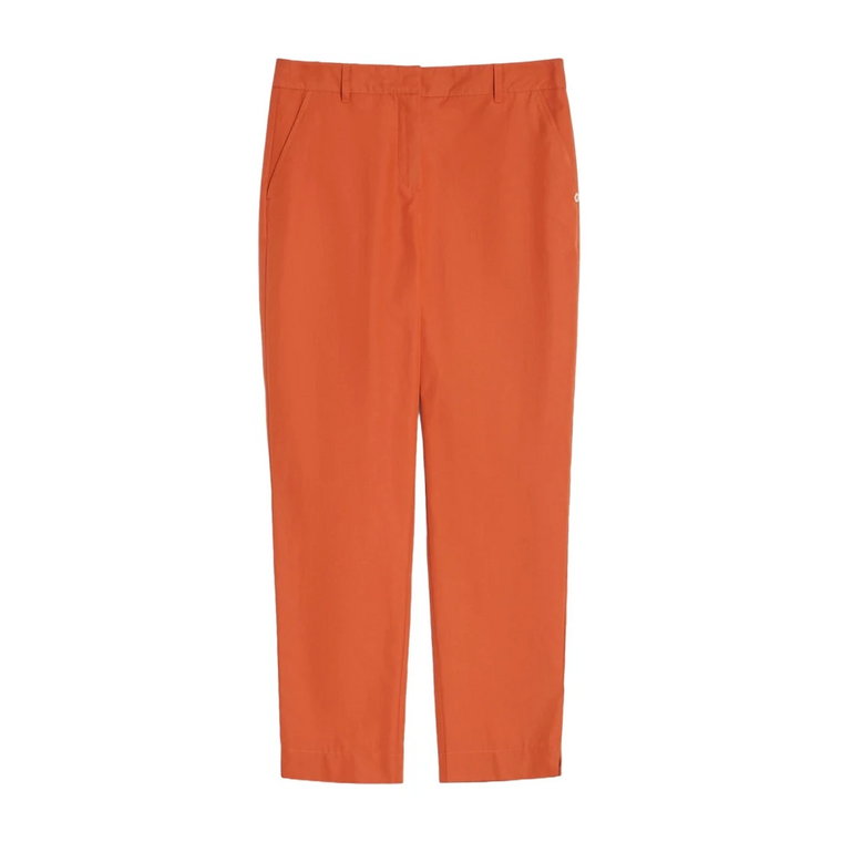 Pomarańczowe Spodnie Chino dla Kobiet Pennyblack