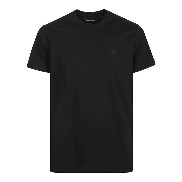 Klasyczny Czarny Bawełniany T-shirt Emporio Armani