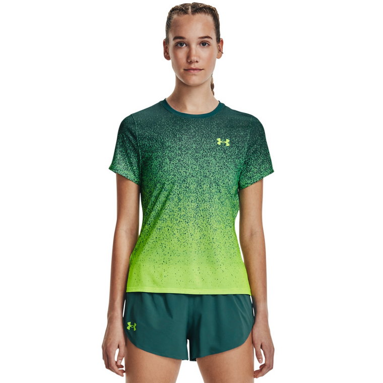Damska koszulka do biegania Under Armour UA RUSH Run Short Sleeve - zielona
