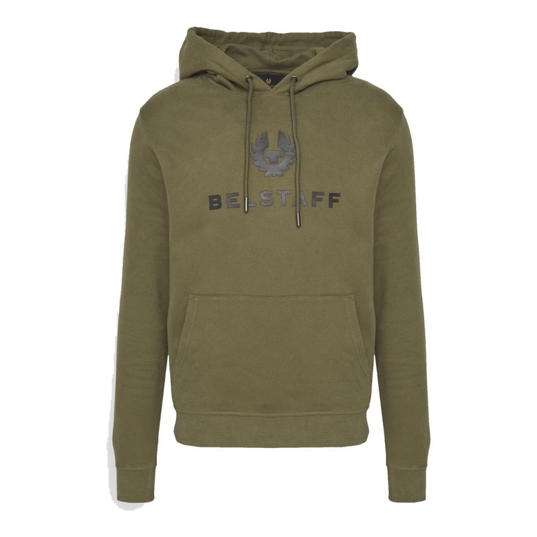 Signature Sweatshirt Hoodie w True Olive-S Belstaff