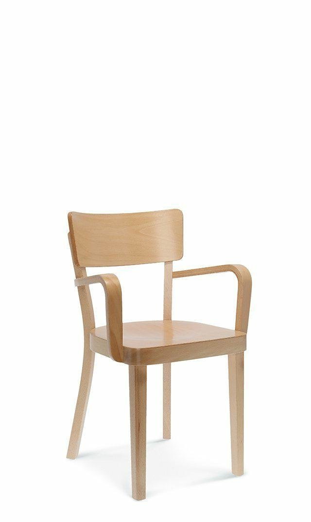 Krzesło z podłokietnikami Fameg Solid B-9449 siedzisko twarde buk premium