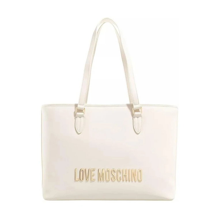 Ivory Torba Shopper Love Moschino