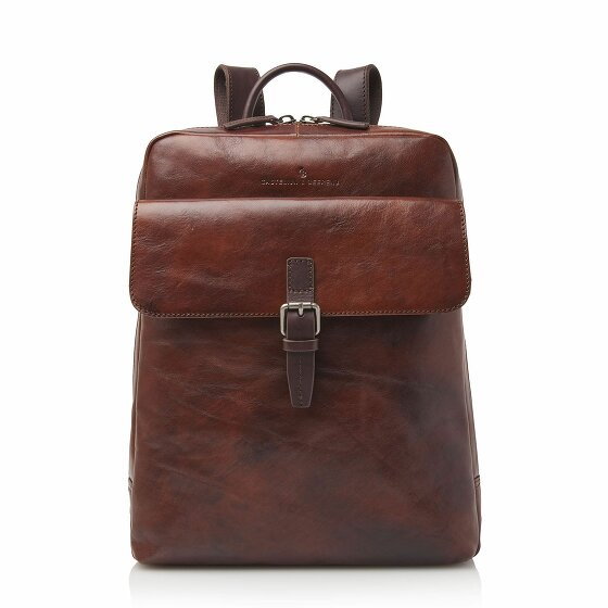 Castelijn & Beerens Rien Backpack RFID Leather 40 cm Laptop Compartment cognac