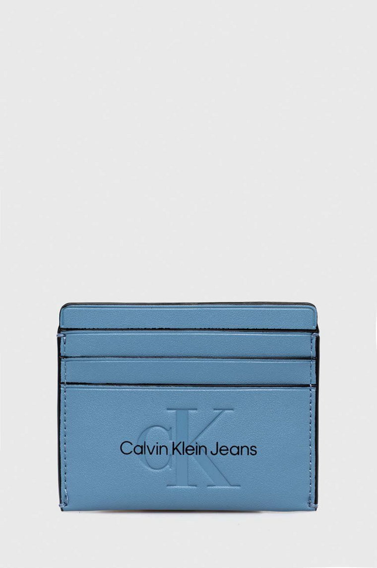 Calvin Klein Jeans etui na karty kolor niebieski