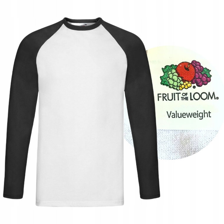 Koszulka z długim rękawem Fruit Biały/Czarny XL