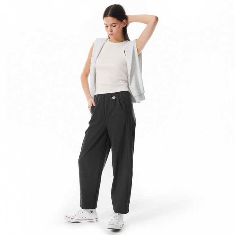 Damskie spodnie casual Champion Rochester Wide Leg Pants - czarne