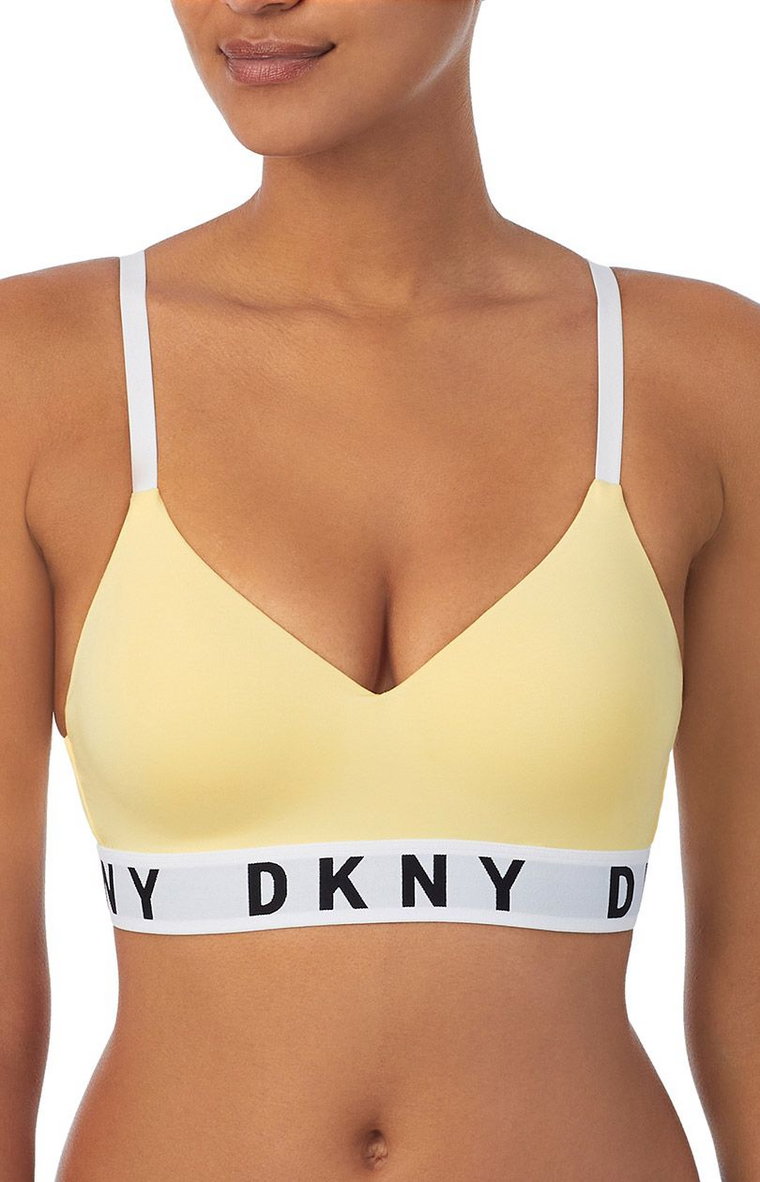 DKNY bawełniany biustonosz push-up bez fiszbinów jasnożółty DK4518, Kolor jasnożółty, Rozmiar S, DKNY