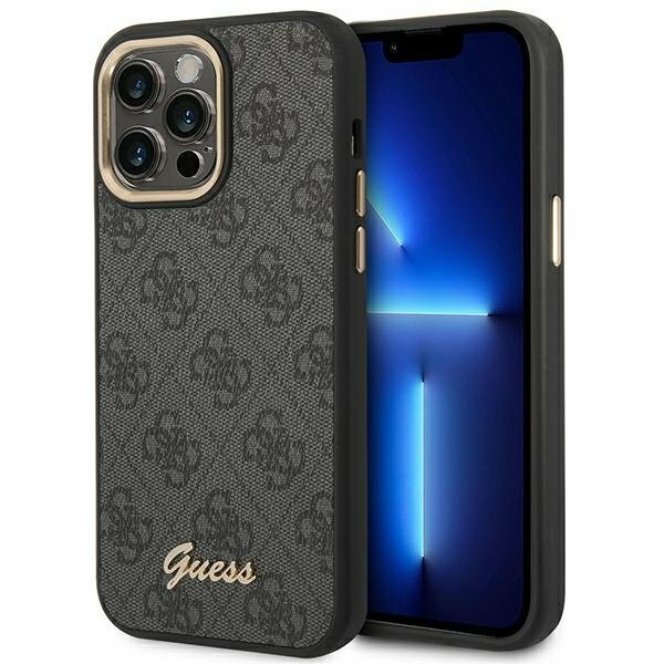 Guess GUHCP14XHG4SHK iPhone 14 Pro Max 6,7" czarny/black hard case 4G Vintage Gold Logo