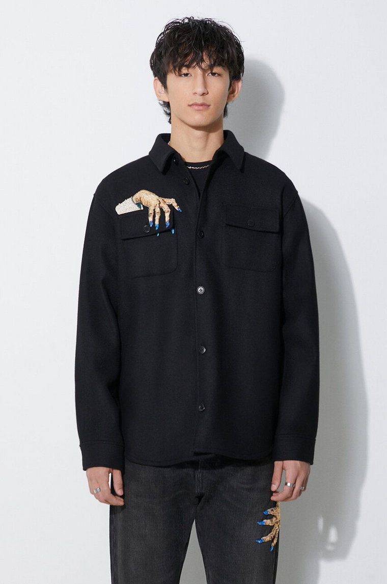 Undercover kurtka koszulowa Shirt Blouse kolor czarny przejściowa UC2C4404