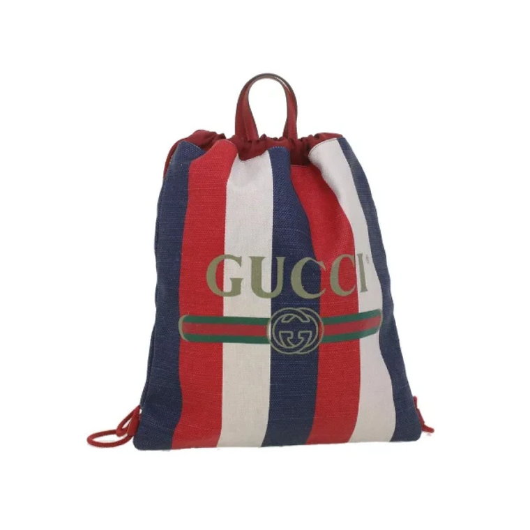 Pre-owned Canvas backpacks Gucci Vintage